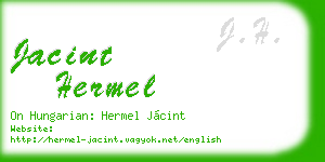 jacint hermel business card